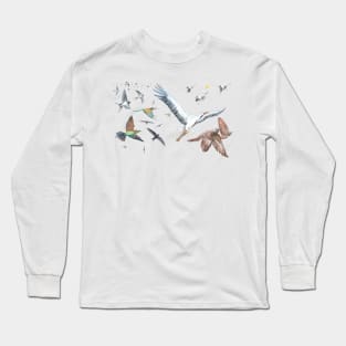 The Flight of Birds – Bird migration Illustration Long Sleeve T-Shirt